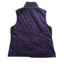 L.L.Bean  Quilted Reversible Lightweight Fall/Winter Vest Purple Pink Zip Up LG Photo 2