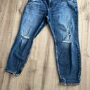 Silver Jeans NWT  Boyfriend Mid Rise Jeans Sz 20 Dark Wash Distressed Photo 6