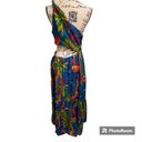 Farm Rio Sunny Day One-shoulder Cutout Printed Maxi Dress, Size Medium Photo 6