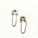 Tehrani Jewelry 14k Real Gold Safety Pin earrings | Solid Gold Safety Pin Earrings | Minimal | Photo 0