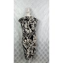 Jones New York  Dress Black/Cream Sleeveless Front Wrap Detail Dress NWT $205 Photo 1