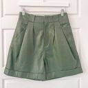 Equipment NEW  Boyde High-rise Leather Shorts Cilantro Photo 2