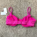 Good American  Jacquard Demi Cup Bikini Top in Hawaiian Pink—Size 5 (XXL) Photo 2