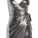 Jump Apparel Metallic Wrap Mini Dress Size 7/8 Photo 0