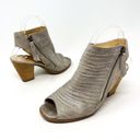 Paul Green  Cayenne Peep Toe High Heel Sandals Metallic Gray Size US 7 Photo 3