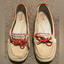 Sperry  Top-Sider Angelfish Boat Shoes Beige Pink Red Sequins Womens Size 9.5 Photo 1