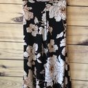 Apt. 9 Black Floral Button Midi Skirt XXL Photo 2