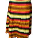 Talbots  Skirt Womens 8 Multicolored Stripe Petite A Line Pleated Southwestern Photo 3