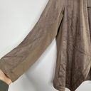 J.Jill   Faux Suede Mixed Media Asymmetrical Open Front Blazer Cardigan Jacket Photo 1