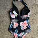 DKNY  Women's One Piece Tummy Control Halter Neckline Swimsuit Photo 8