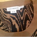 Good American  Swirl Intarsia Crop Boxy Sweater NWT
Size 5/6 in Sepia002 Photo 8