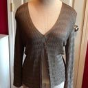 Sigrid Olsen  button down sweater in dusty sage  MP Photo 0