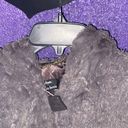 Dennis Basso Dennis by  Faux Mink Fur Jacket Grey Size XS Photo 3