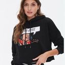 Forever 21 🖤Byee-Byee Graphic Cropped  Hoodie, Medium Photo 0