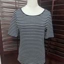 Tommy Hilfiger  T-Shirt Women's XL Blue Stripe Short Sleeve Scoop Neck Cotton Photo 0