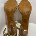 Lauren Ralph Lauren Size 10B Samantha Foot And Ankle Strap Gold Stiletto Photo 7