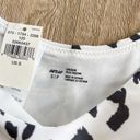 Aerie Super High Cut Cheekiest Bikini Bottom in White Black Leopard S NWT Photo 3