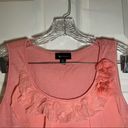 AB Studio  Pink/Orange Ruffle Accent Sleeveless Blouse XL Photo 2