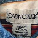 Cabin creek Ladies  denim collar blouse medium Photo 2