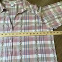 Dress Barn  Button Up Collared Shirt Plaid Floral 3/4 Sleeve ~ Woman Size 14W/16W Photo 10