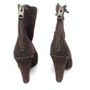 ALLSAINTS  Women's Size 38 US 8 Suede Lace Up High Heeled Tassel Boots Dark Brown Photo 3