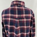 Nordstrom New  Plaid Flannel Button Down Pajama Shirt Navy Peacoat Tartan Photo 10