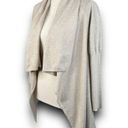 Cyrus  Open Cardigan Shawl Drape Collar Knit Fabric Long Sleeve Beige Tan Medium Photo 4