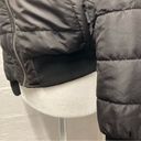 Popsugar  puffer coat black block stripe Medium NWT Photo 3