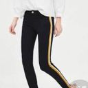 ZARA Trafaluc Denim Collection Side Stripe Skinny Jeans Black Yellow Women’s Sz 4 Photo 9