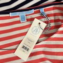 Draper James  Women's Stripe Ponte Long Sleeve Tee Navy Coral Size L Photo 5