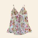 George Floral Y2K 90s Babydoll Sheer Open Front Pink Cami Top Photo 2