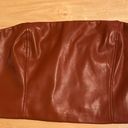 TCEC Faux Leather Dark Orange Brown Tube Top Photo 1