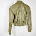 House Of CB  London Olive Green Faux Vegan Leather Bomber
Jacket Size XS Photo 1