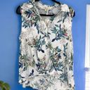 Cooper and Ella NWT  Womens Tropical Sleeveless Pleated Top Multi-Color Size Medium Photo 2