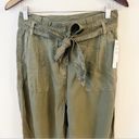 Treasure & Bond  Nordstrom Paperbag Chino Cropped Pants Size 8 Olive Green NEW Photo 2