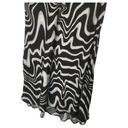 ZARA  Slip Dress Womens L Safia Zebra Print Drape Neck Tie Shoulder Slinky Black Photo 7