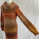 Caslon New  Ombré Striped Sweater Dress Long Sleeve Knit Midi Orange Brown Photo 11