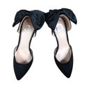 Journee Collection  Satin Pump Sz 6 Black Bow Retro Boho Holiday Classic Y2K NWOT Photo 2