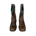 Justin Boots  Gypsy Raya 12” Tall Western Cowgirl Boots Sz 6.5B Brown Turquoise Photo 2