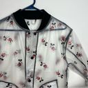 Disney  Parks Mickey Mouse Rain Bomber Jacket Transparent Frosted Size Small NEW Photo 3