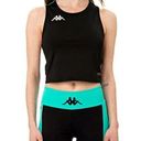 Kappa NEW S Small Open back  Kombat System Athletic Tank Top Black/Green/White Photo 1