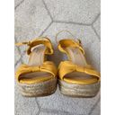 Talbots Yellow Leather Bow Wedge Heels Sz 6.5 Photo 3