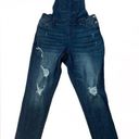 Wax Jean Wax Denim Distressed Overall Jeans, 1X Photo 0