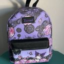 Sanrio Kuromi by  Licensed Butterfly and Lace Graphic Mini Vegan Leather Backpack Photo 8