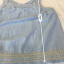 J.Jill  Denim Sleeveless Tunic Top Tank Womens Size medium Blue Chambray Photo 6