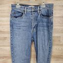 RE/DONE Originals High Rise Ankle Crop Stretch Buttonfly Raw Hem Jeans Womens 27 Photo 2