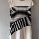 Studio I Studio One 1 Striped Knee Length Dress Black Black Silver Large 10 Photo 3