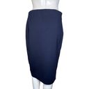 The Row Savile Co Skirt Womens 8 Navy Blue Pencil Straight Midi Career Preppy Photo 3