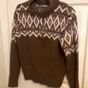 Woven Heart  Brown medium winter sweater Photo 0