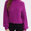 American Eagle Purple Mock Turtle Neck Sweater Photo 0